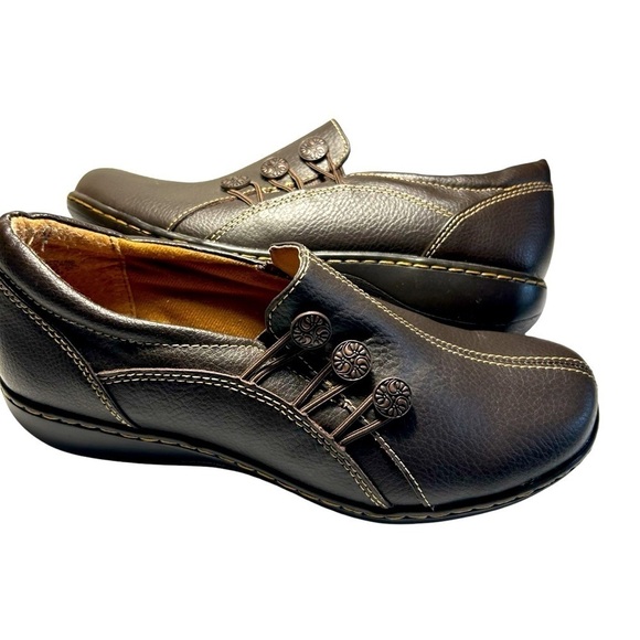 Thom McAn Melba Brown Leather Slip On Loafers Sz 7.5 - Picture 1 of 11